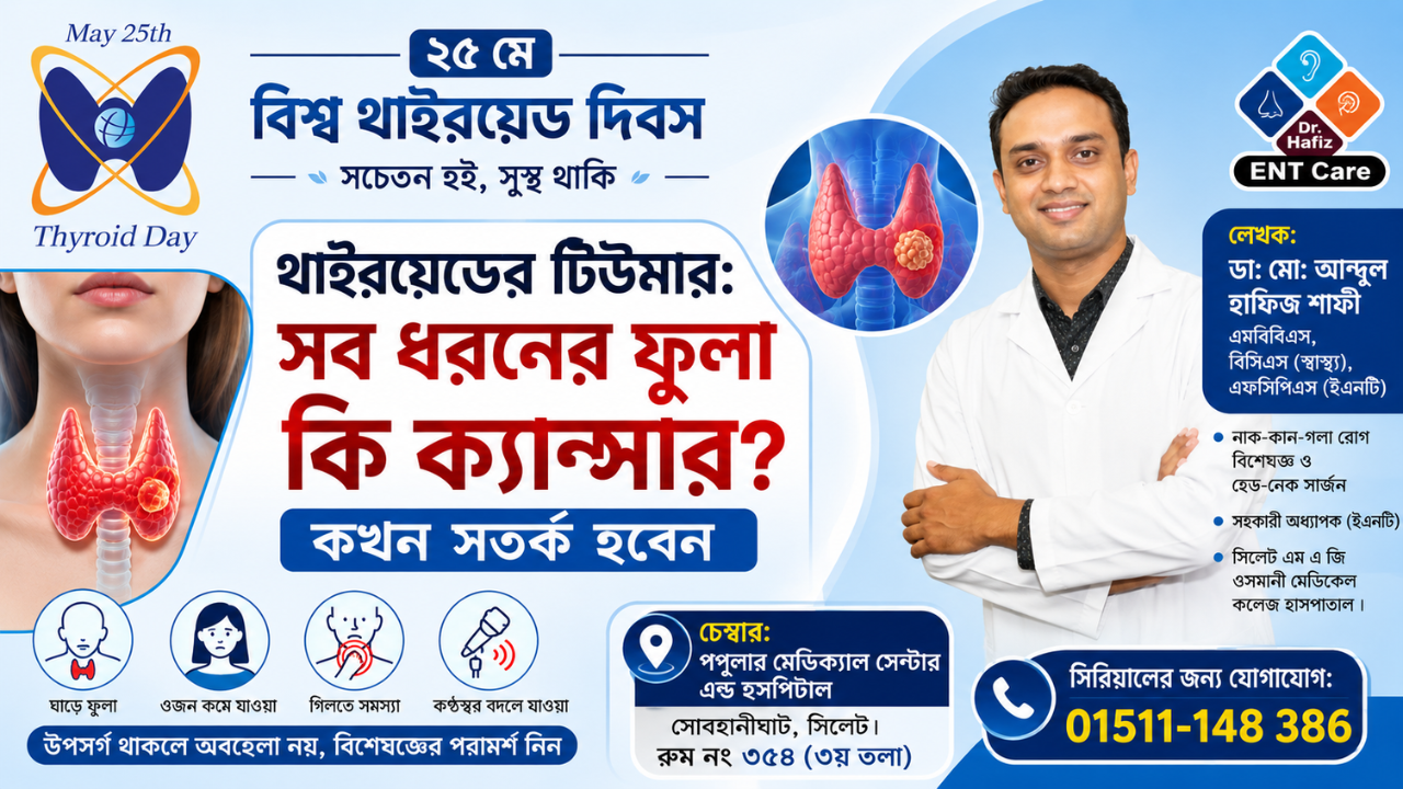 থাইরয়েডের টিউমার: সব ধরনের ফুলা কি ক্যান্সার? কখন সতর্ক হবেন